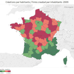 Which regions of France have the most enterprising approach?