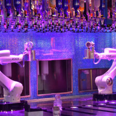 Marketing concept : in this bar cocktails are made by robots